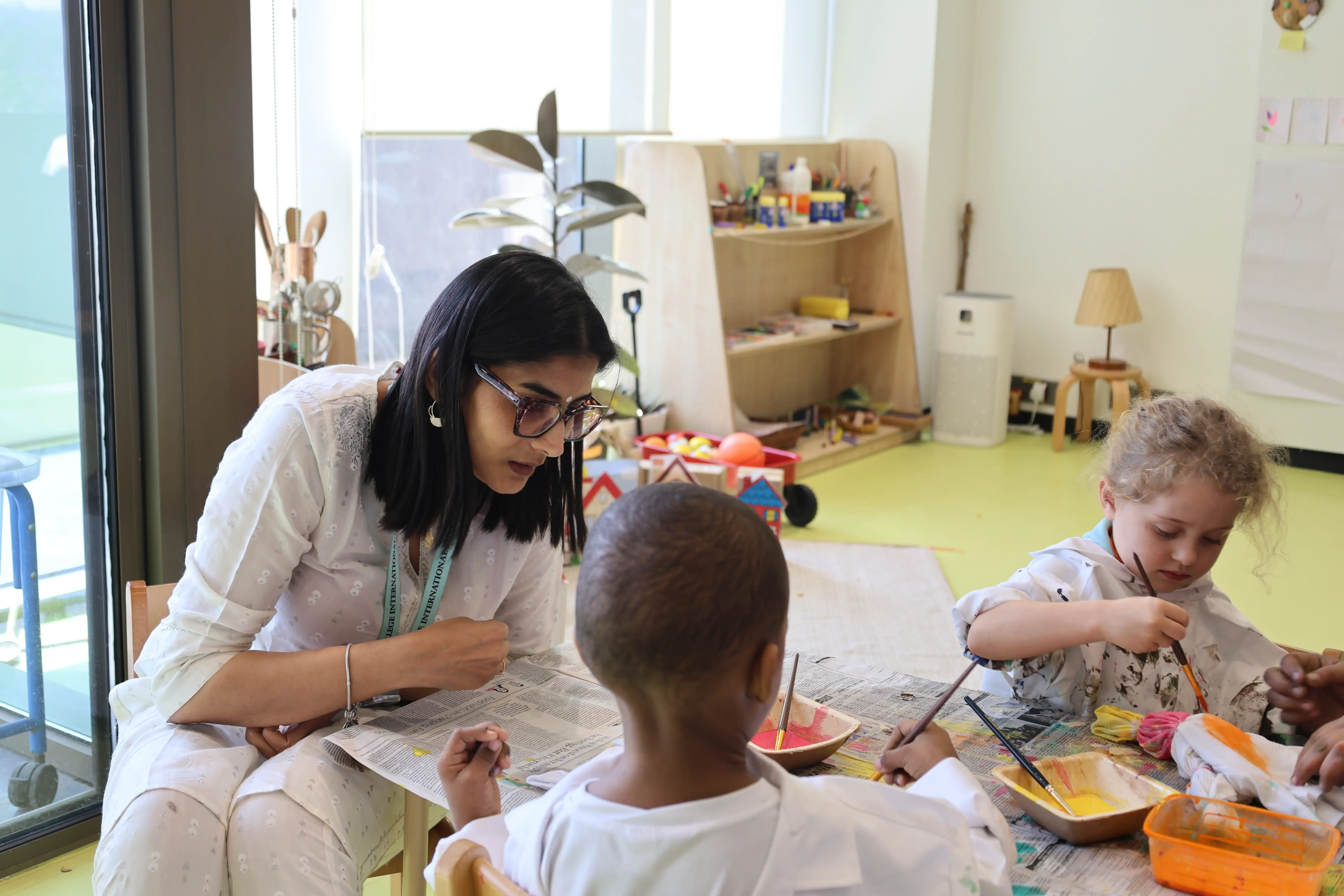 Students learning at a pre primary school in Pune