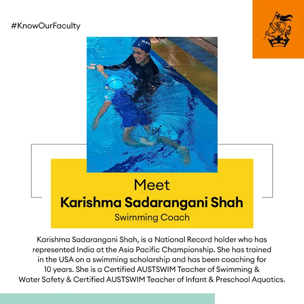 Meet Ms Karishma Shah – Swimming Coach