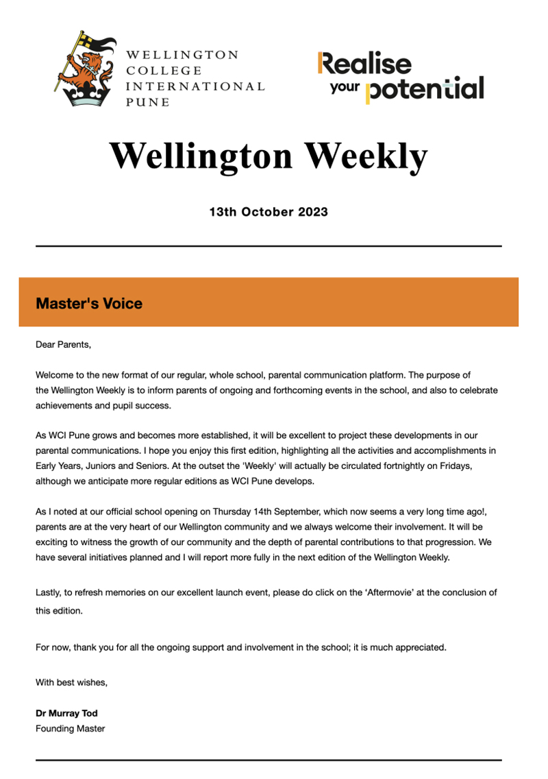 Wellington Weekly 1st to 15th October 2023